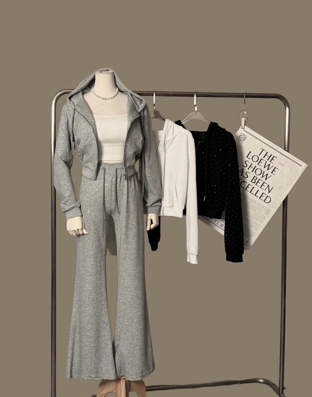 S__3940453_0 高訂滿鑽休閒喇叭褲SET