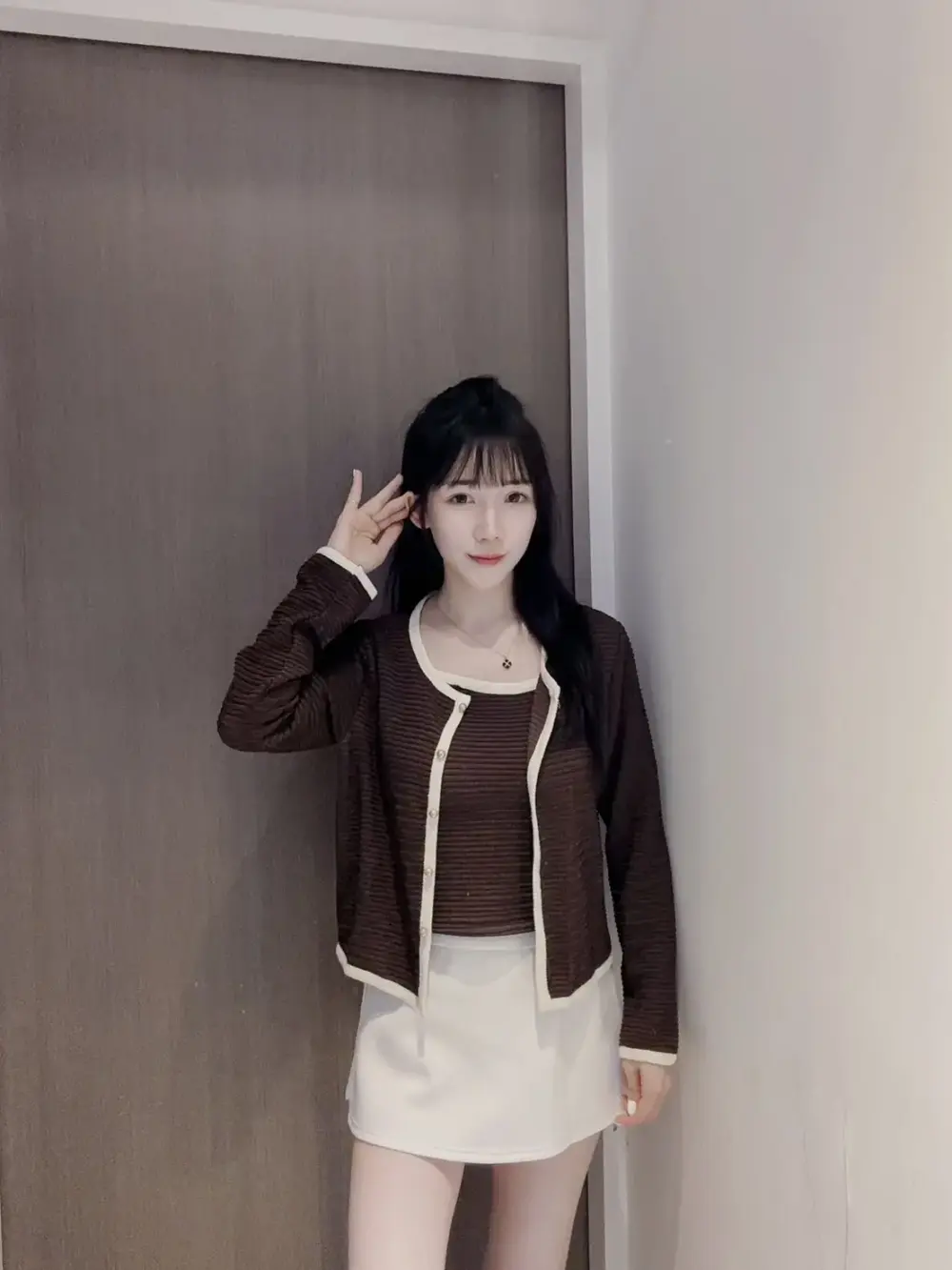 小香風金釦兩件套（小可愛+外套）