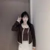 小香風金釦兩件套（小可愛+外套）