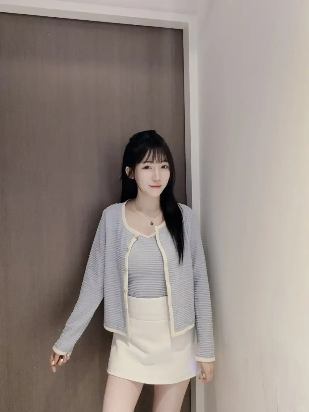 小香風金釦兩件套（小可愛+外套）