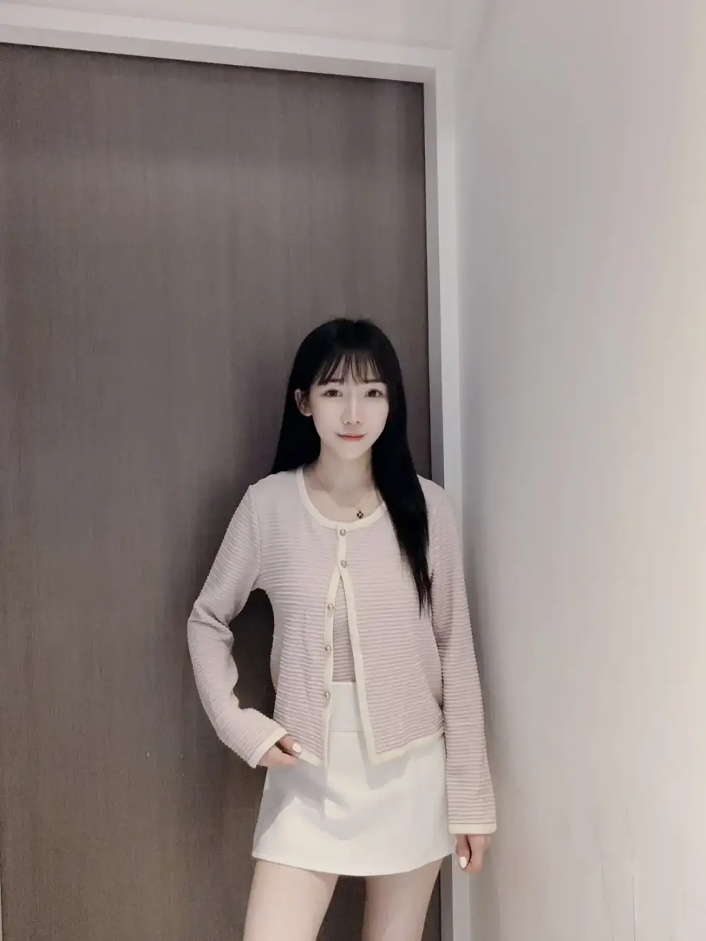 小香風金釦兩件套（小可愛+外套）
