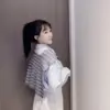 韓系銅氨絨配披肩襯衫