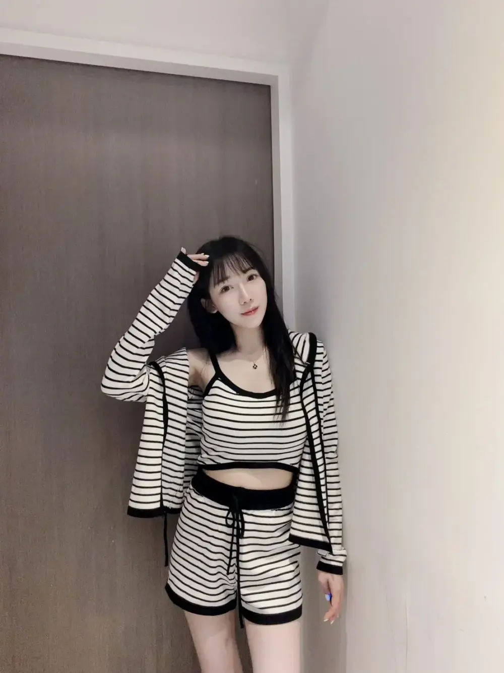 超親膚條紋三件套