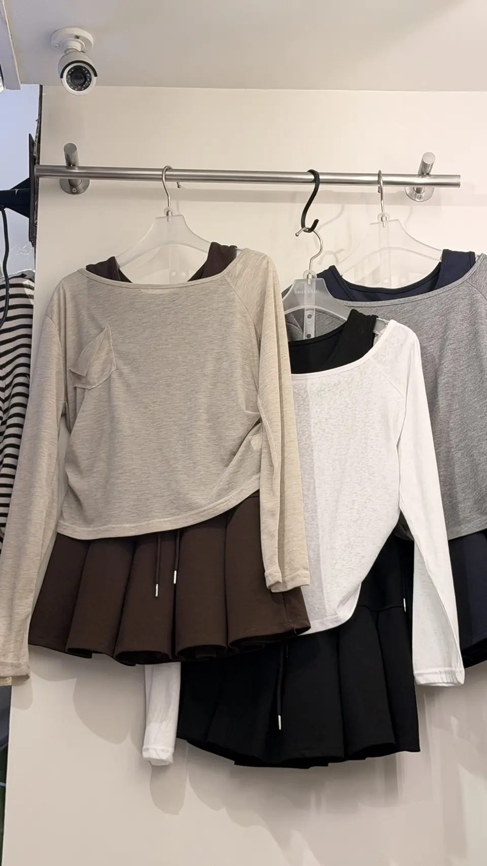 休閒百褶套裝三件組